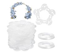 100pcs Balloon Kit with 2 Rolls of Ribbon, Arch Clip Connector, Ring Buckle for Wedding & Birthday Parties