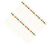 100pcs Bamboo Cocktail Picks for Miniature Hamburgers and Kebabs