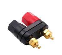100pcs Banana plugs Couple Terminals Red Black Connector Amplifier Binding Post Banana Speaker jack