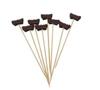 100Pcs Bat Spiders Pumpkin Toothpicks Wood Appetizer Skewers Sticks Food Pick for Halloween Holiday Party Food Fruit