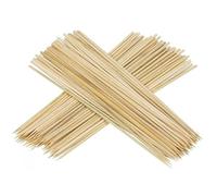 100pcs BBQ Wooden Skewers Sticks - 25cm x 3mm Natural Bamboo Skewers for Grilling, Kebabs, Fruit & Appetizers - Food-Grade, Biodegradable & Disposable - Ideal for BBQs & Parties