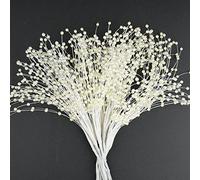 100pcs Beaded Stick Bride Wedding Pearl Bouquet Party Decoration (Ivory)