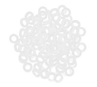 100pcs Bellow Pipe Flat O-ring Seals Silicone Shower Nozzle Gasket Seal Half In, White