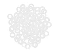 100pcs Bellow Pipe Flat O-ring Seals Silicone Shower Nozzle Gasket Seal Three Quarter In, White