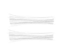 100Pcs Bendable Floral Wire Stems White Crafting Wire for DIY Flower Arrangements Durable Wrapped Stems for Wreath Making and Artistic Floral Creations