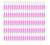 100PCS Bent Dispensing Tips Dispensing Accessories Needles 18G Dental Pre Disposable Oral Cleaning Tool Composite Needles for Oil or Glue Applicator