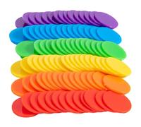 100Pcs Bingo Chips 1.5 inch Colorful Plastic Counting Chips Reusable Counters Long-lasting for Classroom Use, Counting and Sorting, Bingo Game Plastic