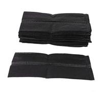 100pcs Biodegradable Plant Pots Non-Woven Fabric Grow Bags Bulk for Starter Breathable Nursery Containers Direct Soil Transplant Vegetable Herb Growing Greenhouse Supplies Black(20x20cm)