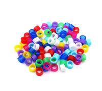100Pcs Bird Ring Leg Bands Inner Diameter 2 - 6mm for Parrot Finch Canary Bird Foot Ring,6mm