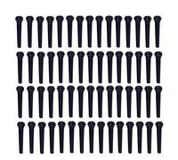 100pcs Black Acoustic Guitar Bridge Pins Plastic Universal Fit Set | Vintage Classic Styling, Portable Spares for Technicians and Players, Suitable for Steel-String Instruments and Gig Backup