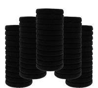 100pcs Black Basic Hair Bands Women Girls Simple High Elastic Headband Ties Rubber Ropes Scrunchies Ponytail Holders Accessories(50PCS_20MM)