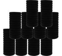 100pcs Black Basic Hair Bands Women Girls Simple High Elastic Headband Ties Rubber Ropes Scrunchies Ponytail Holders Accessories(100PCS_30MM)