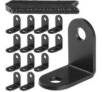 100Pcs Black Corner Brace, 26MMx26MM Heave Duty Corner Brackets for Wood, 90 Degree Corner Braces Joint Right Angle Bracket for Shelves, Tables, Dressers, Chairs, Metal Iron l Shape Bracket