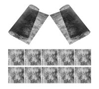 100pcs Black Flower Wrapping Tissue Paper for Single Stem Bouquets | Fiber Sheet, Hand-pressed Vintage Texture, Elegant Folding, for Wedding Gifts, Graduation Flowers, DIY Craft Use
