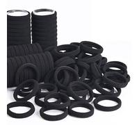 100Pcs Black Hair Bands, Hair Bobbles for Women, Black Hair Ties for Ponytails, Braids, Workouts & Daily Use