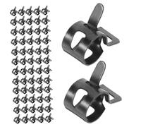 100pcs Black Manganese Steel Spring Hose Clamp for 9-10mm Tube