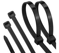 100PCS Black Nylon Cable Ties 200mm×4.8mm Multi-Purpose for Home Storage, Outdoor Cable Management, Fencing, Hanging Items, etc.