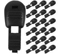 100pcs Black Nylon Shoelace Tips Repair Clips 6# 38mm Cord End Caps