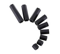 100Pcs Black PA66 M3 Female x M3 Female Hex Threaded Spacer Standoff(M3*8)