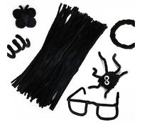 100Pcs Black Pipe Cleaners, 30cmx5mm Pipecleaners Wire Sculpture for Craft