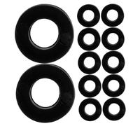 100pcs Black Plastic Drum Washers for Drum Set and Electronic Drums | Small Lightweight Replacement Parts, Outdoor Performance Use, Simple Swap Design