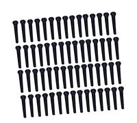 100pcs Black Plastic Guitar String Pegs for Acoustic Guitar | Extractor Removal Tool, Bridge Pegs Set for Acoustic Bridge Slots, Compact Accessories for Replacement Use