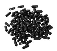 100pcs Black Rubber Headband Ending Protectors for DIY Crafts