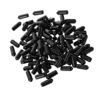 100pcs Black Rubber Headband Parts DIY Accessories