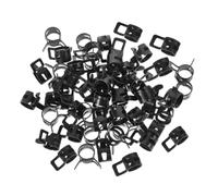 100pcs Black Spring Band Hose Clamp for 9-10mm Fuel and Water Lines