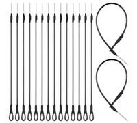 100pcs Black Steel Wire Anti-Theft Security Lanyard | Plastic Coated Finish, Loop Design for Items without Holes, Handbag Handles and Two-piece Products in Shops