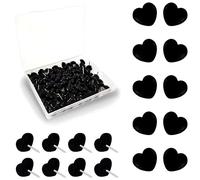 100PCS Black Upholstery Tacks - Carpet Tacks for Stairs, Drawing Pins, and Thumb Tacks for Office, Map Cork Board Home Decor Craft Projects DIY Decorations Bulletin Board Use, and Wall Displays