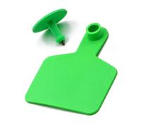 100pcs Blank Cow Ear Labels for Cow/Pig Livestock Identification PE Precision Labels for Cows, Pigs, Goats, Sheep Animals (5 Colors) Green small100pcs