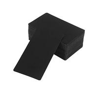 100pcs Blank Message Cards Retro Memo Pads for DIY Notes Greetings Scrapbooking Approx Double-Sided Student Projects Party Favors Black