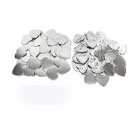 100pcs Blank Pin Badges Button Maker Machine Parts, Blanks Badge Round And Heart-Shaped Button Supplies Multipurpose(58mm,Heart-Shaped)