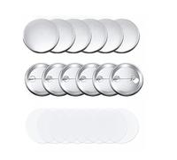 100pcs Blank Pin Badges Button Maker Machine Parts, Blanks Badge Round And Heart-Shaped Button Supplies Multipurpose(25mm,Round-Shaped)