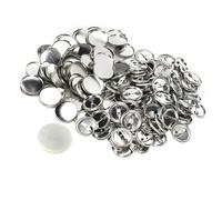 100PCS Blank Pin Button Blank Button Badge Parts Round Badge Emblem Medal Parts Supplies Pin Badge Kit for Handicraft Gifts Souvenirs Button Maker Machine (25MM Metal Badges 100 Sets)