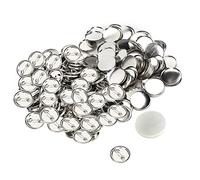 100PCS Blank Pin Button Blank Button Badge Parts Round Badge Emblem Medal Parts Supplies Pin Badge Kit for Handicraft Gifts Souvenirs Button Maker Machine (32MM Metal Badges 100 Sets)