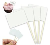 100pcs Blank Toothpick Flags,Food Labels for Buffet, Food Flags, (3.5 * 2.5cm) Fruit Picks for Party Food