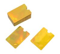 100PCS Blocking Sleeves, Durable Aluminum Foil Card Protectors for Secure Storage of Credit & ID Cards - 3.6 X 2.4in (Gold)
