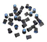 100pcs Blue 6mm Push on Potentiometer Knob Cap for Electric Guitar | Plastic Replacement, Easy Install, for Guitarists and Bassists, Rotary Control Repair, Blue Finish
