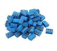 100PCS blue ABS KF301-3P 5.08mm 3 Pin Connect Terminal Screw Connector