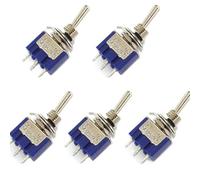 100Pcs Blue MTS-102 3-Pin ON-ON 6A 125VAC Miniature Toggle Switches