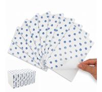 100Pcs Blue Polka Dot Paper Napkins 2 Ply Single Use for Dinner Table