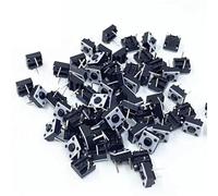 100PCS Blue/Red Push Mute Button 6 * 6 * 3.5/6 * 6 * 4.3/6 * 6 * 7.3/6x6x9.5MM Silent Switch Wireless Wired Button Switch(6x6x4.3MM)