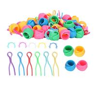 100Pcs Bobbin Holder Clips Silicone Plastic Thread Spool Organizer Anti Thread Falling Sewing Machine Accessories for Sewing Embroidery 50 Rings 25 Clips