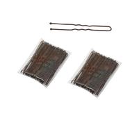 100Pcs Bobby Pins Brown Hair Grips U Shaped Hair Pins for Buns Brown Bun Pins Kirby Grips, Hair Grips for Thick Hair Ideal for All Hair Types (6 cm/ 2.36 in)
