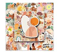 100Pcs Boho Stickers Laptop Car Scrapbook Phone Skateboard Suitcase Luggage Bike Bohemia Stickers Vinyl Waterproof Aesthetic Personalised Stickers for Teens Boys Girls Adults Children