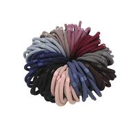 100PCS Bold Summer Beaded Basic Style Hair Rope Multi-color Optional Nylon Mesh Rubber Band,Color Mix and Match