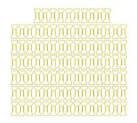 100Pcs Bone Shaped Paper Clips - Colorful Cute Dog Bone Shape Paper Clips - Funny Office Supplies Bookmarks - Small Paper Clips for Bookmark Files Office School Notebook (Yellow)