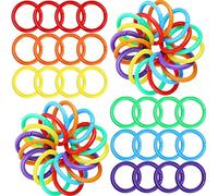 100PCS Book Binder Rings, Multi-Color Plastic Loose-Leaf Ring Binder Rings Book Rings Flexible for Cards, Document Stack and School Home, Craft Document Album Scrapbook(28mm/1.1inch)
